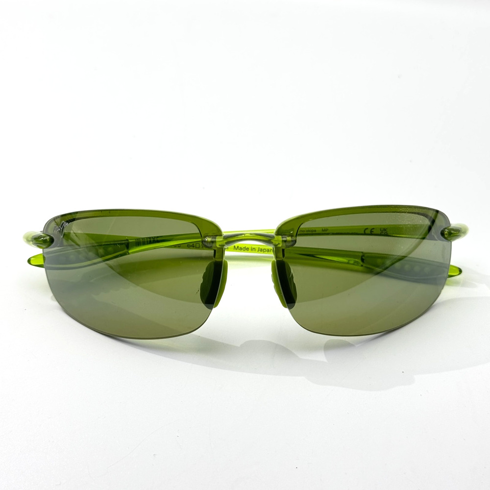 Maui Jim Sunglasses Ho'okipa MP MJ0407 008 Transparent Green Wrap Polarized Lens